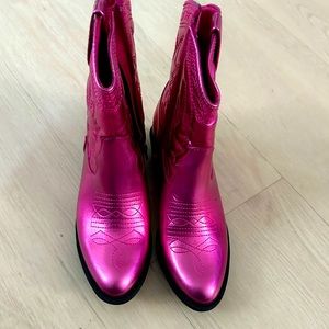 Hot pink cowboy boots